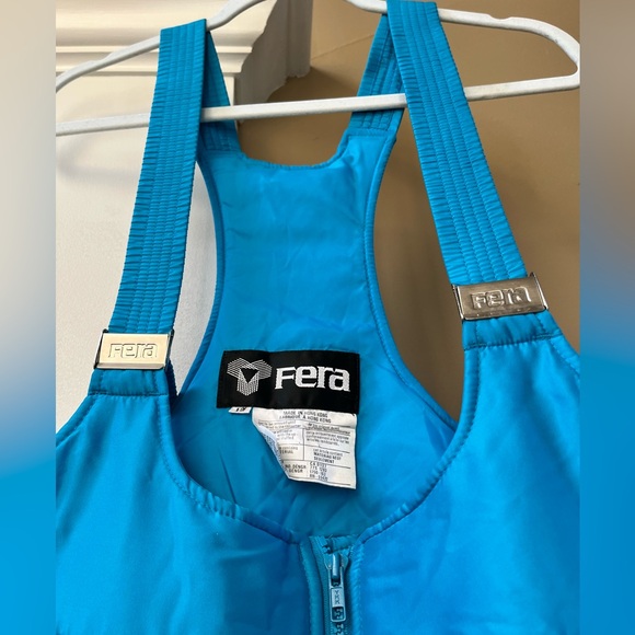 Vintage Fera ski suit Women’s Sz 10 Teal - Picture 4 of 9